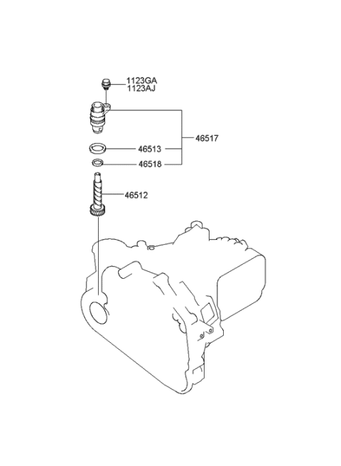 2020 Hyundai Kona Electric  Gear-Speedometer Driven Diagram for 4651239600