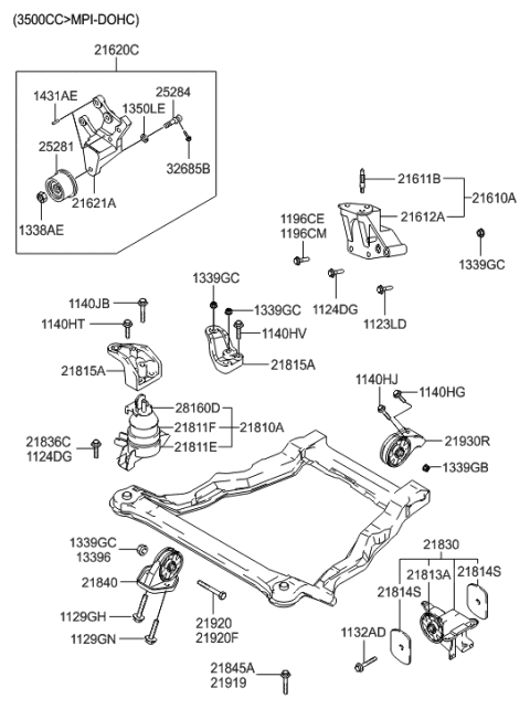 2020 Hyundai Genesis G90  Bolt Diagram for 1129410603