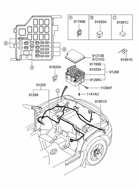 2020 Hyundai Ioniq  Wiring Assembly-Engine Diagram for 9120026100