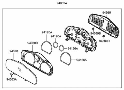 2020 Hyundai Nexo Bulb Assembly Diagram for 9436926020