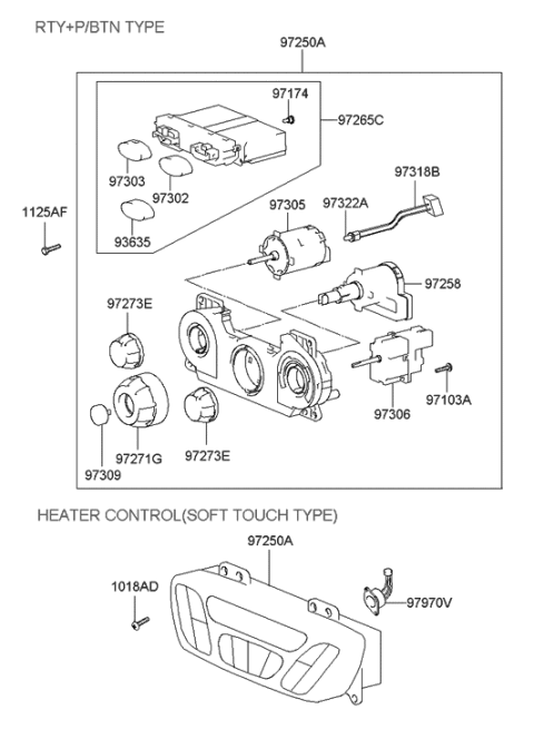 2020 Hyundai Nexo  Knob Assembly-Heater Contol Switch Diagram for 9727226000