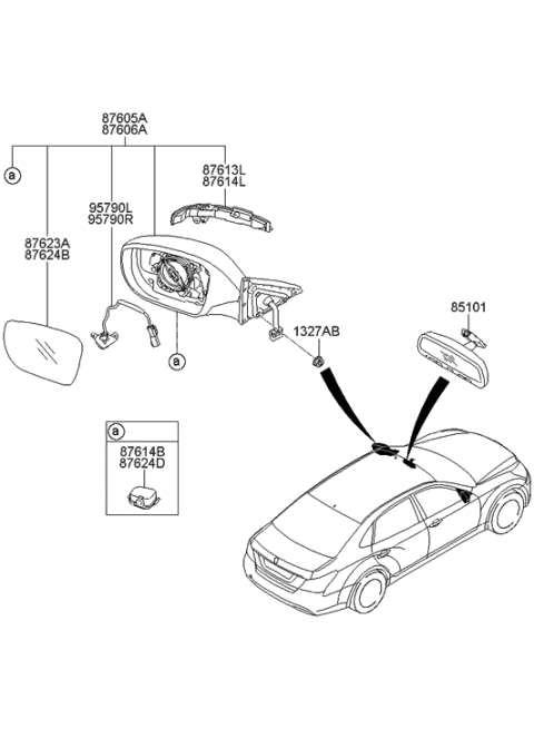 2018 Hyundai Tucson Camera Assembly-Side View, LH Diagram for 957903N000