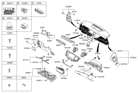 2017 Hyundai Tucson Revet-Blind Diagram for 1416005270