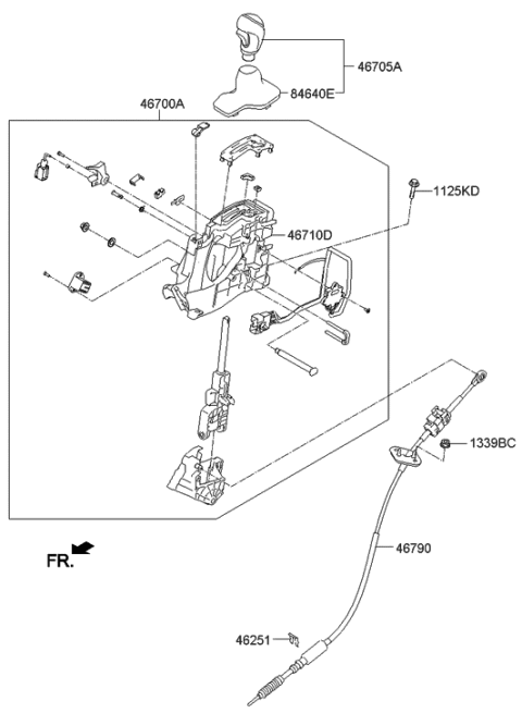 2017 Hyundai Tucson Bracket-Base Diagram for 467083N500
