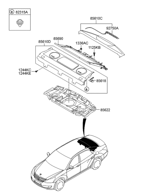 2018 Hyundai Tucson Pad-Isolation Package Tray Diagram for 842803N060