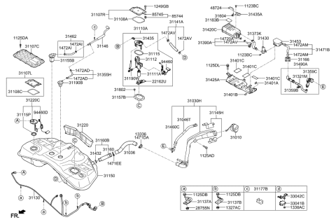 2017 Hyundai Tucson  Pump Assembly-Fuel Diagram for 311113T000