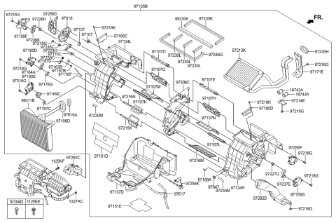 2017 Hyundai Tucson  Lever-Floor Door Diagram for 971613M000