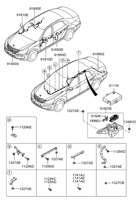2018 Hyundai Tucson Wiring Assembly-Rear Door LH Diagram for 916533N021