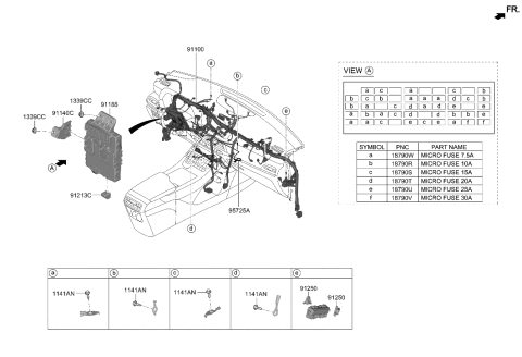 2020 Hyundai Genesis G80  CABLE ASSY-DVRS USB Diagram for 95725S8000