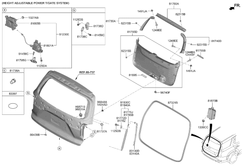 2022 Hyundai Sonata  Tape-BLANKING Hole Diagram for 81777A9000