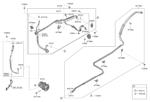 2020 Hyundai Genesis G80  Bracket-Suction Hose MTG Diagram for 97794S8400