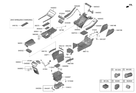 2020 Hyundai Genesis G80 Accessory Socket Assembly Diagram for 95120D2000