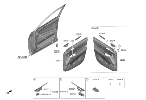 2022 Hyundai Sonata Unit Assembly-Power Window Main Diagram for 93571S1120SSV