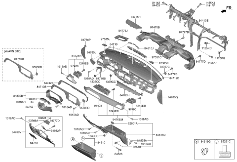 2002 Hyundai XG350  NOZZLE ASSY-SIDE DEFROSTER, RH Diagram for 97393S8001NNB