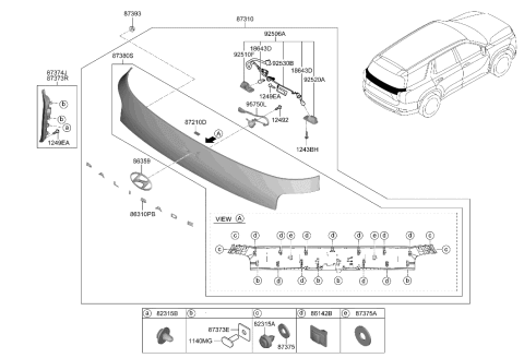 2002 Hyundai XG350 Camera Assembly-Back View Diagram for 99240S8000