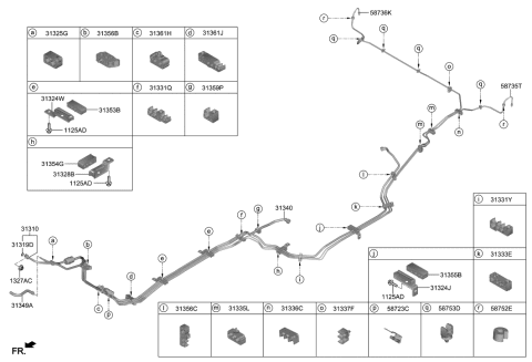 2022 Hyundai Sonata  Clip Diagram for 58753A9050