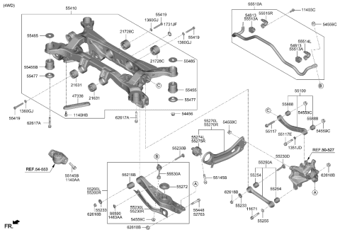 2022 Hyundai Sonata  Flange Nut Diagram for 626184R000