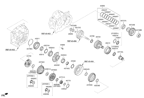 2020 Hyundai Genesis G80 SPACER Diagram for 458673B001