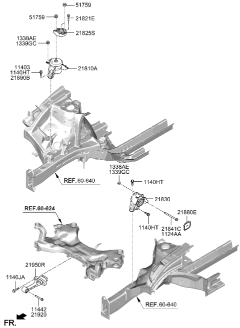 2020 Hyundai Genesis G80  Bolt-FLANGE Diagram for 218412W000