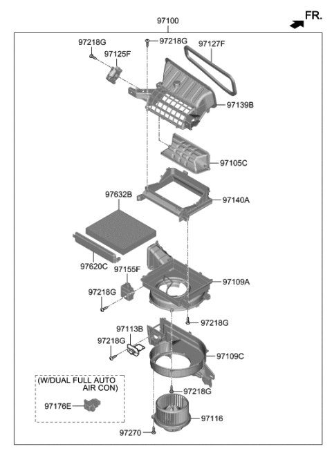 2020 Hyundai Genesis G80 Resistor Diagram for 97128D1000