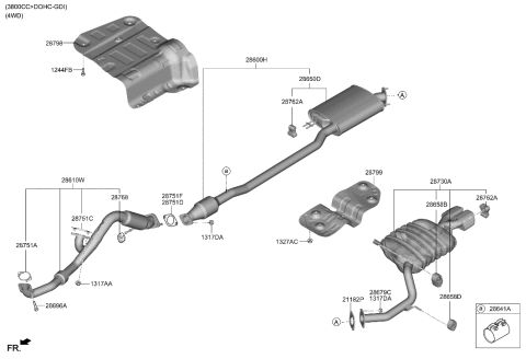 2020 Hyundai Genesis G80  NUT Diagram for 1318010007C