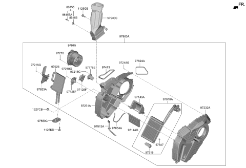 2002 Hyundai XG350  EXPANSION VALVE Diagram for 97916S8000