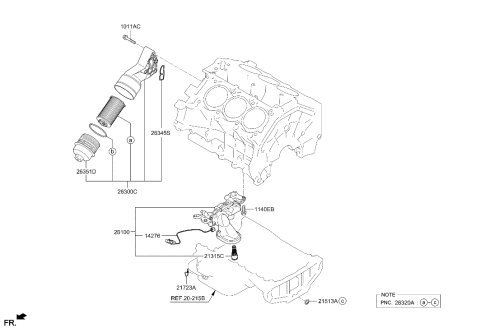 2022 Hyundai Sonata OCV Harness UNICK Diagram for 213363LAA0
