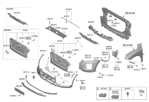 2002 Hyundai XG350  Holder-Parking Assist System N Diagram for 86583S8000