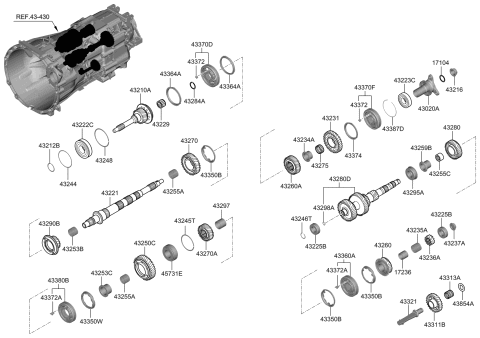 2023 Hyundai Genesis G80 Ring-Oil Guide Diagram for 4329824300