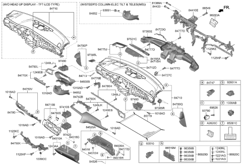 2023 Hyundai Genesis G80  Lamp Assembly-Luggage & Glove Diagram for 92601D2000