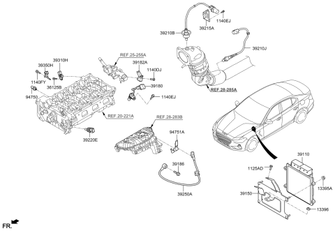 2023 Hyundai Genesis G80 Cover-Cmp Diagram for 393502G110