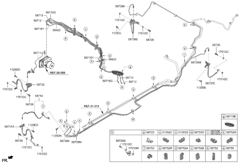 2012 Hyundai Sonata Hybrid  Clip Diagram for 58755F2500