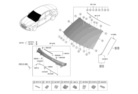 2023 Hyundai Genesis G80  COUPLER-Multi Function Camera Diagram for 95791F6000