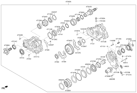 2012 Hyundai Sonata Hybrid Sensor-Pressure Diagram for 473914J000