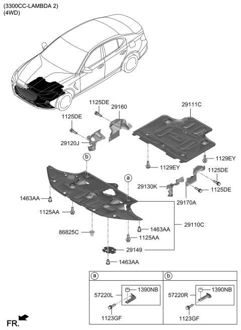 2012 Hyundai Sonata Hybrid  Bracket Assembly-Power Steering Gear Box Mounting, RH Diagram for 57220B1450