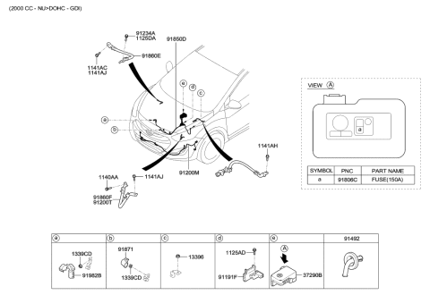 2005 Hyundai Tucson Wiring Assembly-Engine Ground Diagram for 91861A5040
