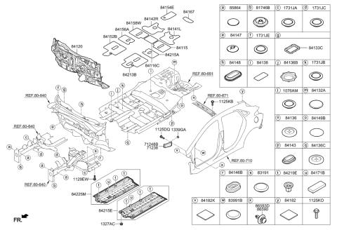 2004 Hyundai Tucson Pad-Antinoise Diagram for 84182A5000