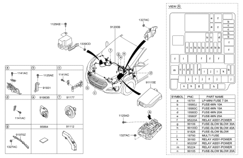 2004 Hyundai Tucson Lp-Mini Fuse 7.5A Diagram for 1879001115