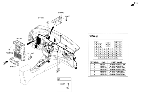 2023 Hyundai Genesis Electrified G80  Wiring Assembly-Main Diagram for 91110J0020
