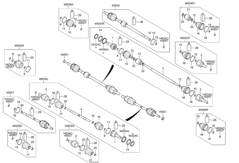 1992 Hyundai Sonata  Tone Wheel Diagram for 495900X000