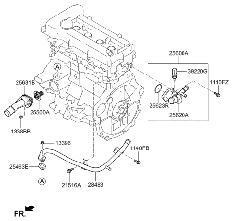 2023 Hyundai Genesis Electrified G80  O-Ring Diagram for 256232M000