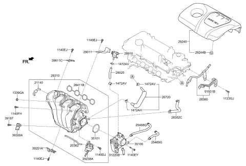 1992 Hyundai Sonata  Bolt-FLANGE Diagram for 1140506206K