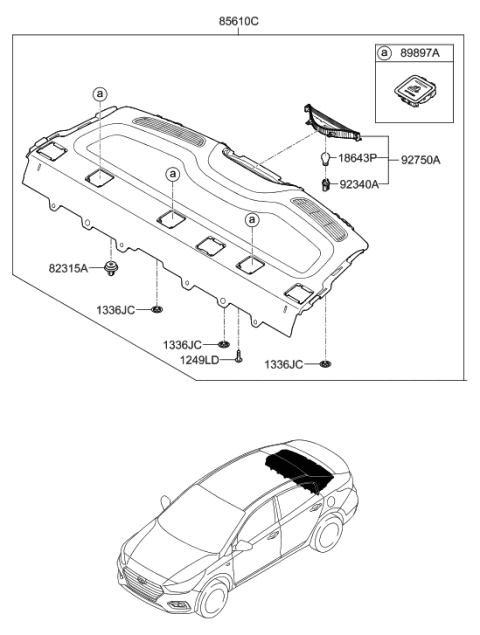 2022 Hyundai Santa Cruz  Bulb Holder Assembly Diagram for 92730F9000