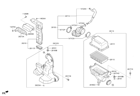 2023 Hyundai Genesis Electrified G80  Hose Assembly-Breather Diagram for 267102B601