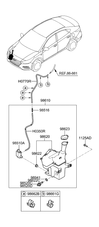 2023 Hyundai Genesis Electrified G80  GROMMET-Level Switch Diagram for 98941J0000