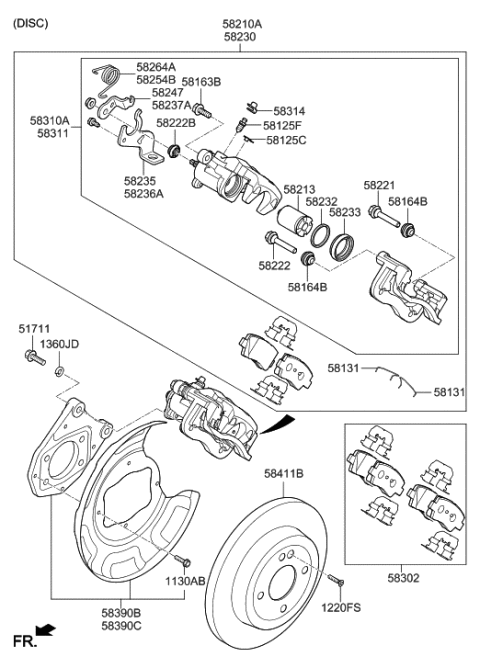1991 Hyundai Sonata  Spring-Pad Return Diagram for 58288H8000
