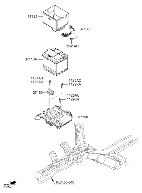 2023 Hyundai Genesis Electrified G80  Tray Assembly-Battery Diagram for 37150H8500