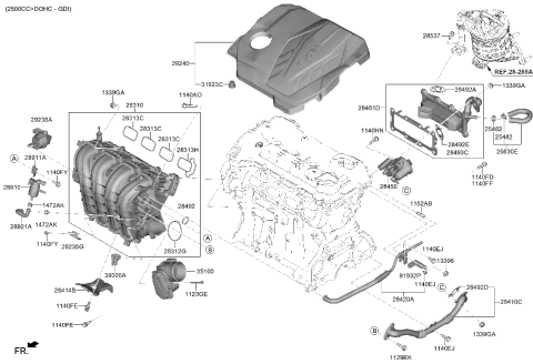 2021 Hyundai Ioniq  BRKT-WIRING MTG Diagram for 91931L1090