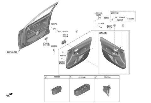 2022 Hyundai Ioniq 5  Tweeter Speaker Assembly Diagram for 96310L1000