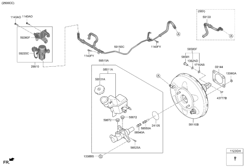 2021 Hyundai Ioniq  Grommet Diagram for 58513G3100